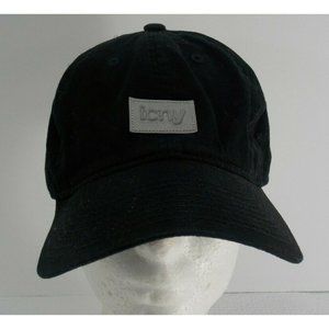 ICNY Reflective Adjustable Back Baseball Cap Black Cotton